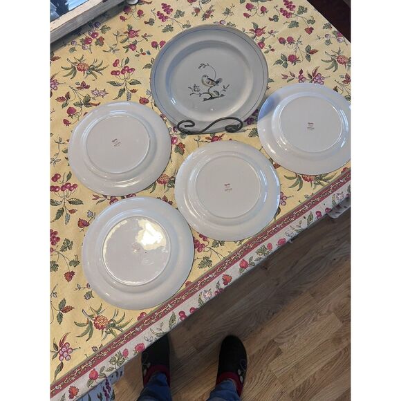 Queen's Bird Spode Salad Plates Various Years and Backstamps 8" 12 Available - Picture 12 of 12